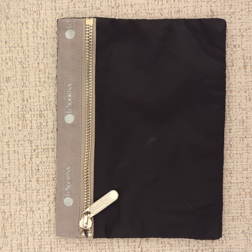 Black Beige Cosmetic Bag - Lesportsac